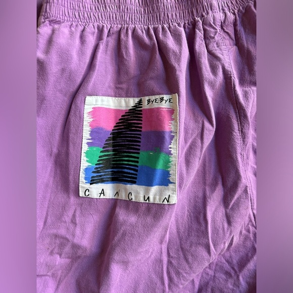 Vintage Bye Bye Cancun Purple Two Piece Set XL - Picture 2 of 5